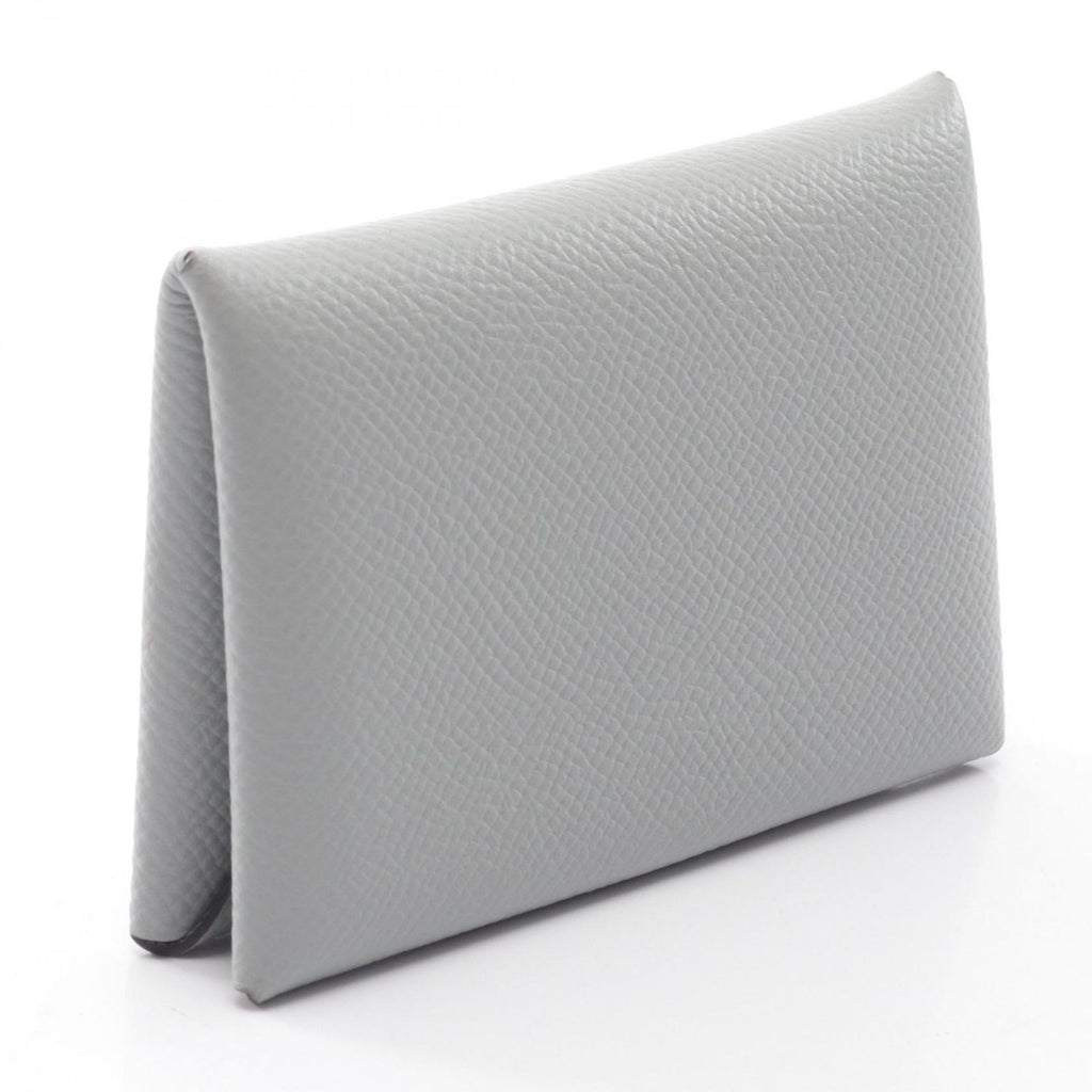 Hermes Coin Purse Calvi Blue Glacier Leather — view 2