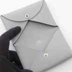 Hermes Coin Purse Calvi Blue Glacier Leather — view 3