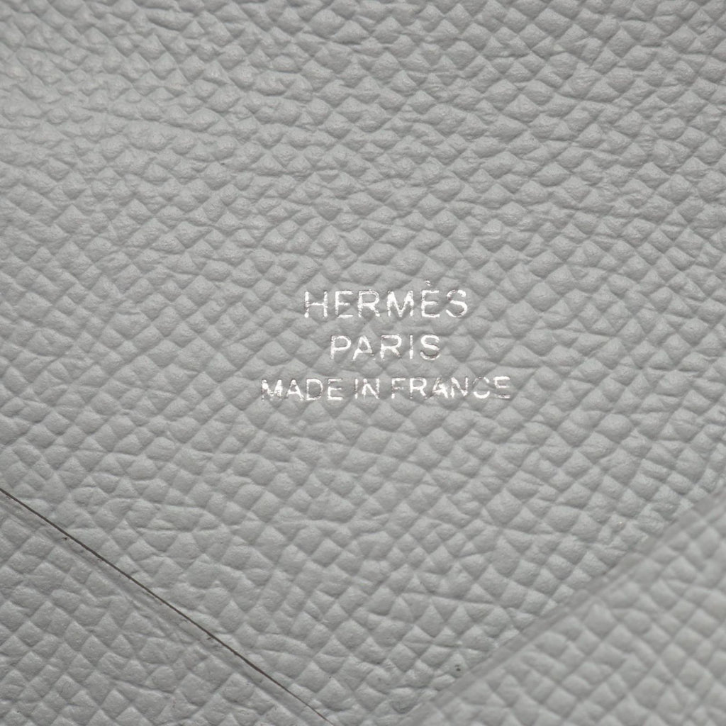 Hermes Coin Purse Calvi Blue Glacier Leather — view 4