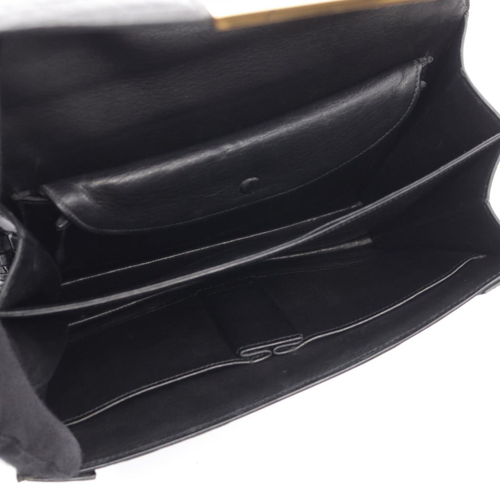 Hermes Shoulder Bag Vintage Black Exotic Leather — view 3
