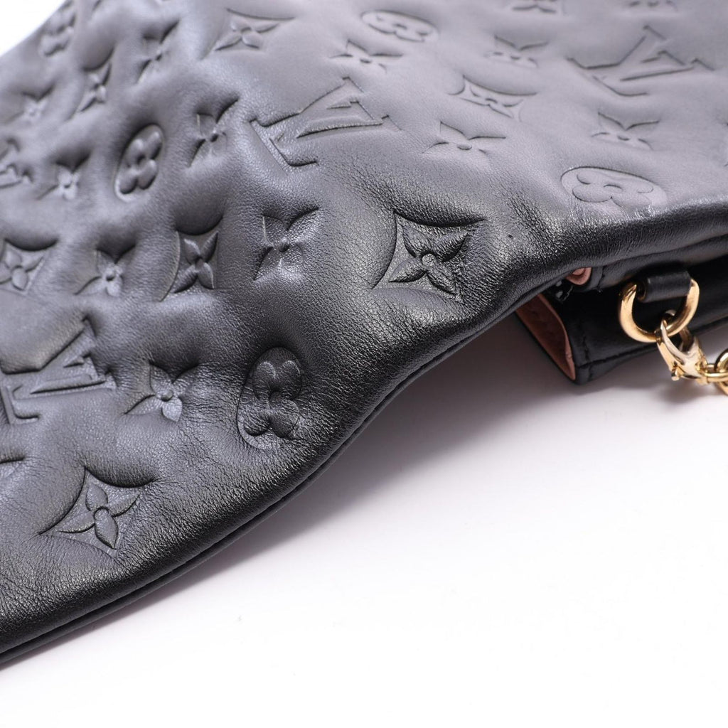 Louis Vuitton Shoulder Bag Pochette Coussin Noir Lambskin Coussins — view 8