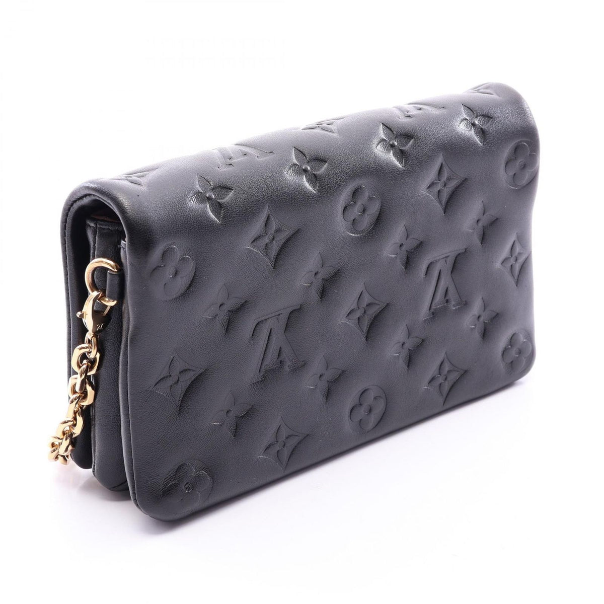 Louis Vuitton Shoulder Bag Pochette Coussin Noir Lambskin Coussins — view 2
