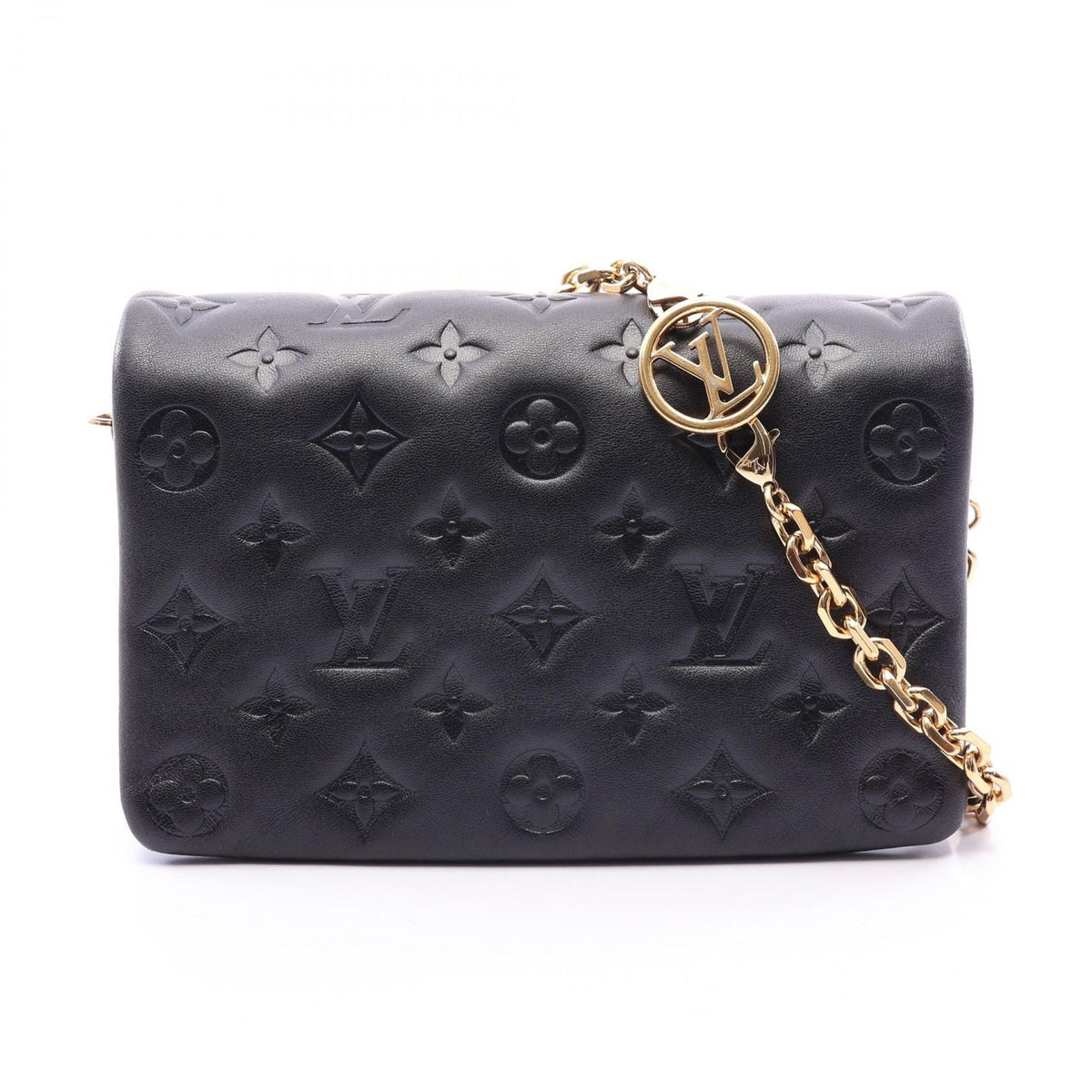 Louis Vuitton Shoulder Bag Pochette Coussin Noir Lambskin Coussins