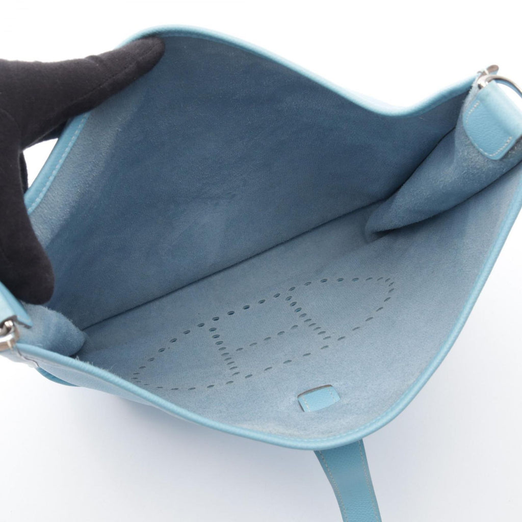 Hermes Shoulder Bag Evelyne 3 Trois GM Celeste — view 3