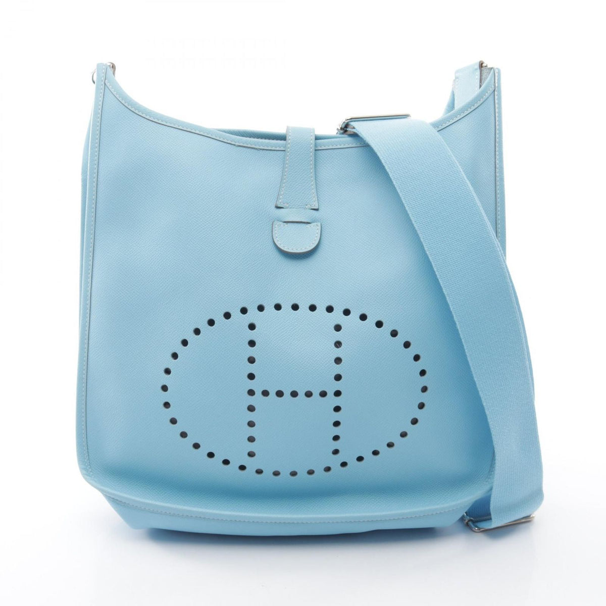 Hermes Shoulder Bag Evelyne 3 Trois GM Celeste