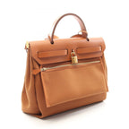 Hermes Handbag Herbag Zip PM Fauve 2-Way Canvas Leather — view 2