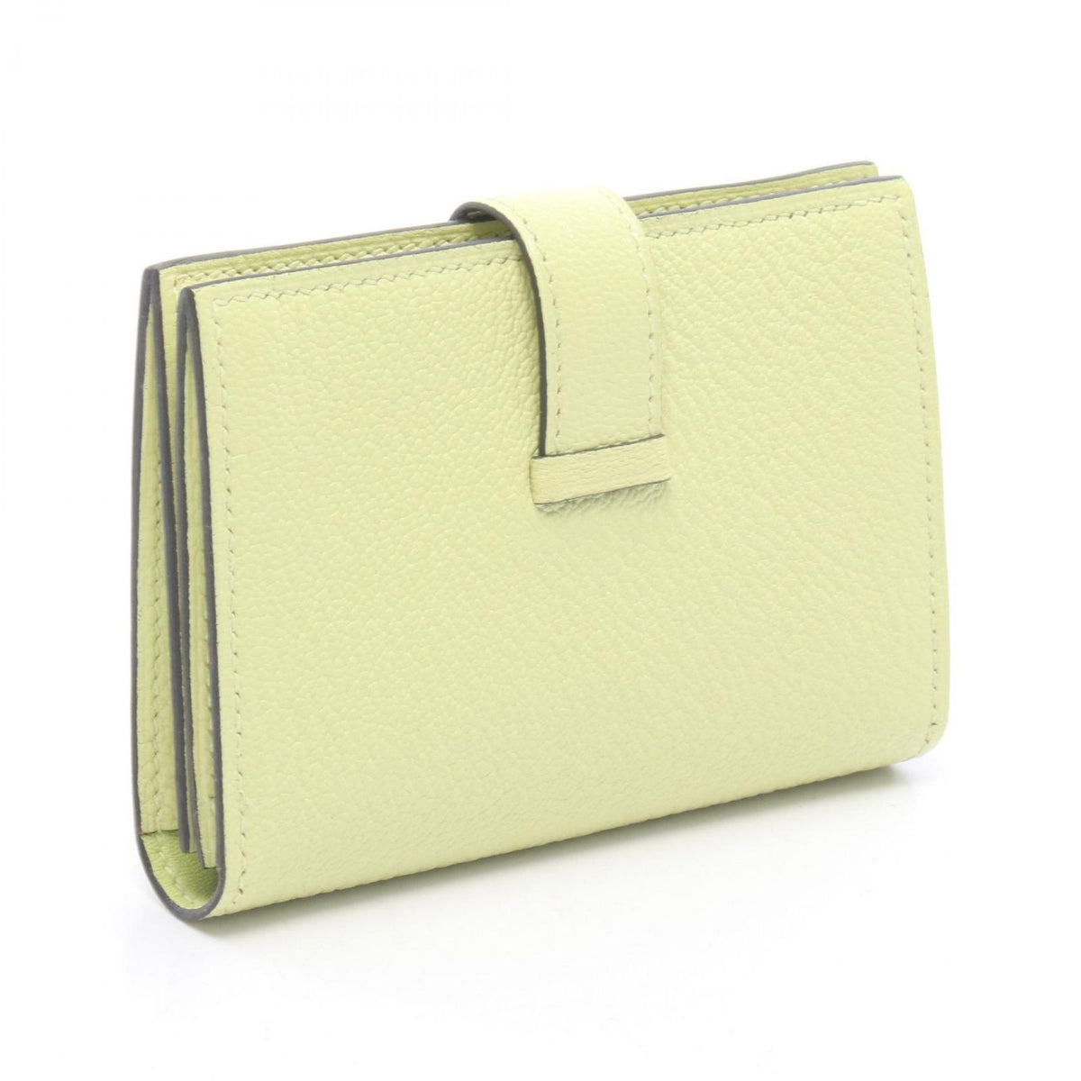 Hermes Card Case Bearn Jaune Bourjon Leather — view 2