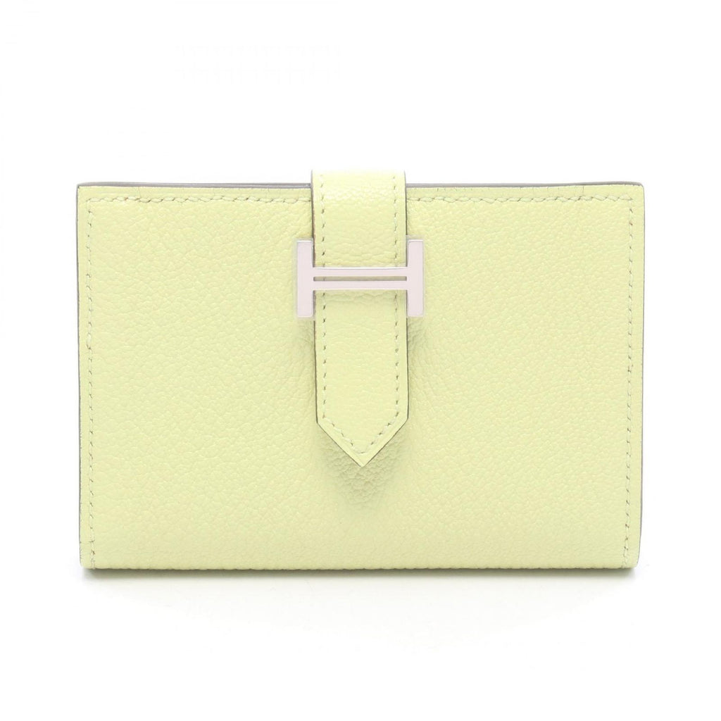 Hermes Card Case Bearn Jaune Bourjon Leather