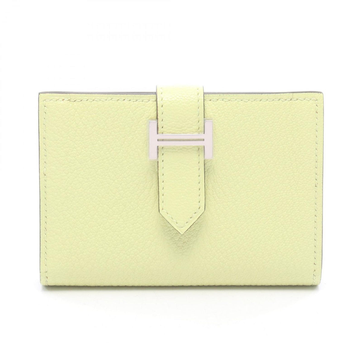 Hermes Card Case Bearn Jaune Bourjon Leather