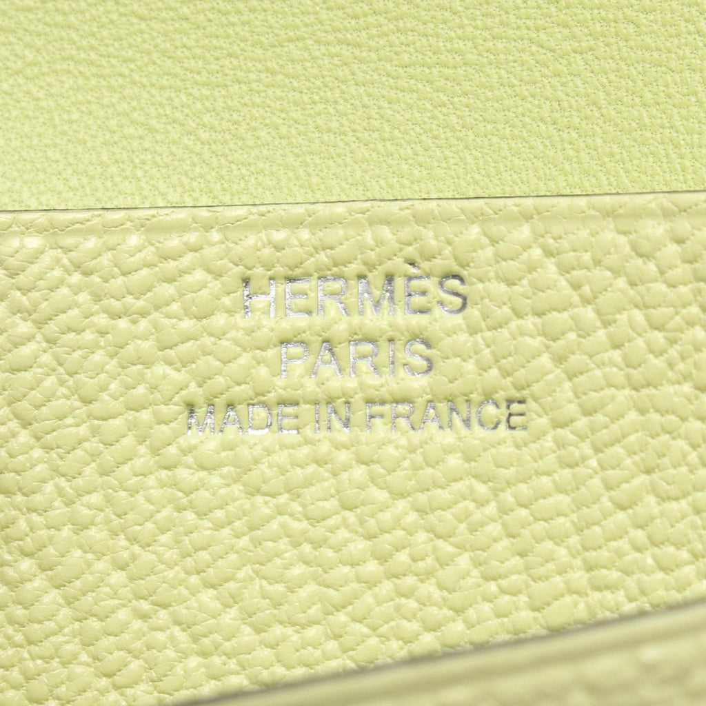 Hermes Card Case Bearn Jaune Bourjon Leather — view 4