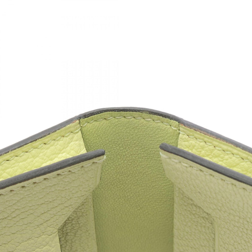 Hermes Card Case Bearn Jaune Bourjon Leather — view 6