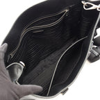 Prada Tote Bag Black Saffiano Leather Triangle Logo Business — view 3