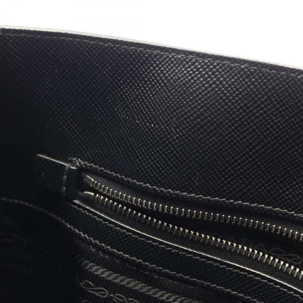 Prada Tote Bag Black Saffiano Leather Triangle Logo Business — view 5