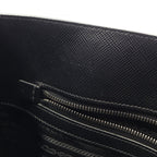 Prada Tote Bag Black Saffiano Leather Triangle Logo Business — view 5