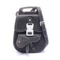 Dior Backpack Gallop Oblique Black Leather Saddle Mini