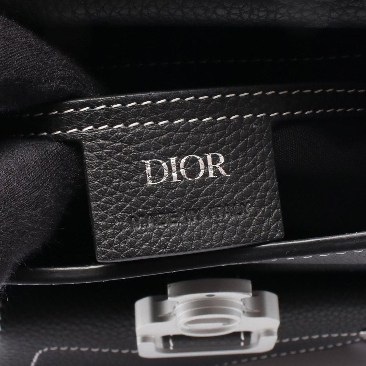 Dior Backpack Gallop Oblique Black Leather Saddle Mini — view 4