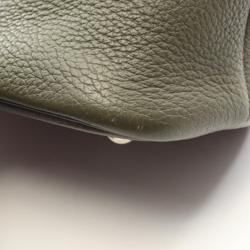Hermes Handbag Bolide 31 2-Way Olive Green Leather — view 6