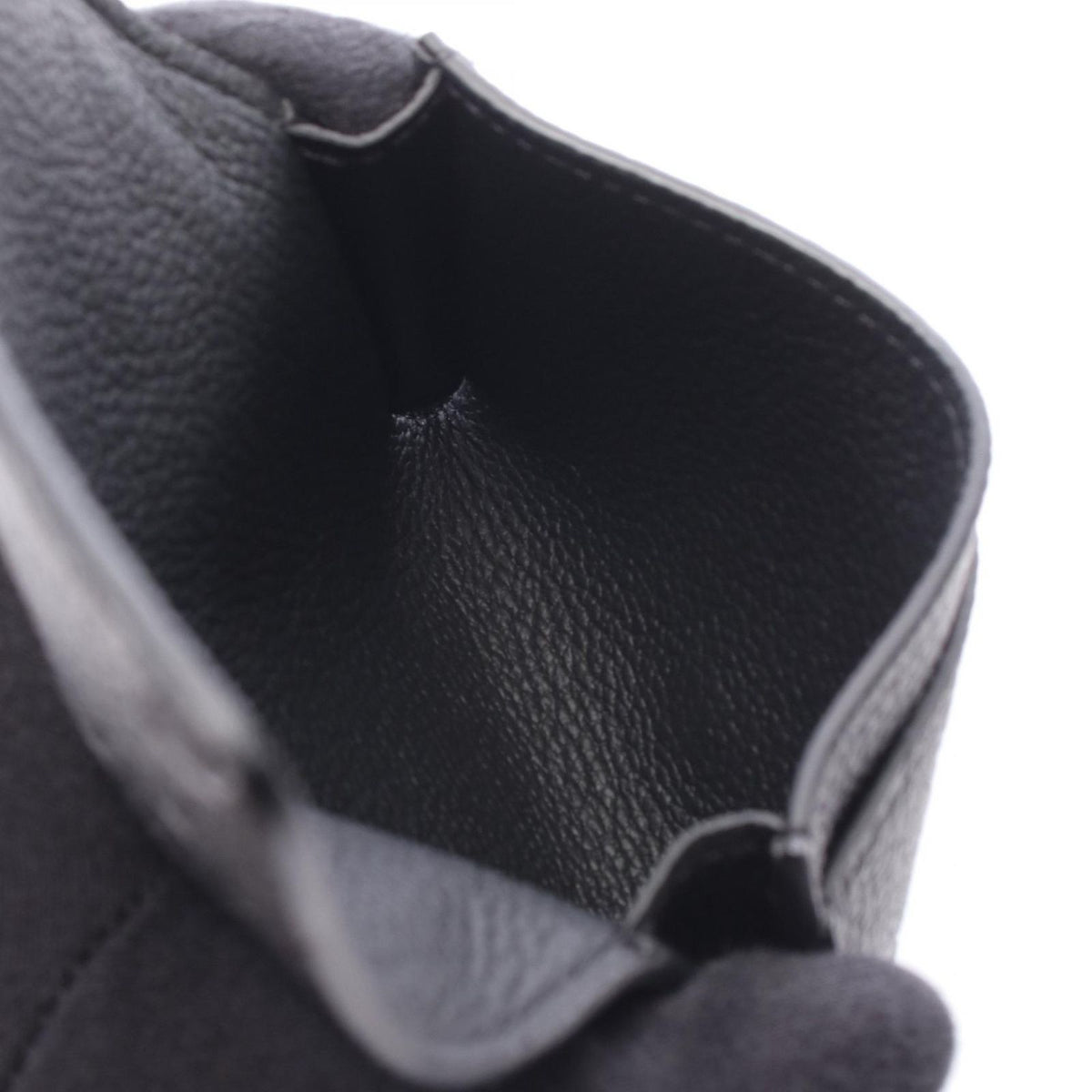 Louis Vuitton Card Case Envelope Business Holder Noir Leather — view 3