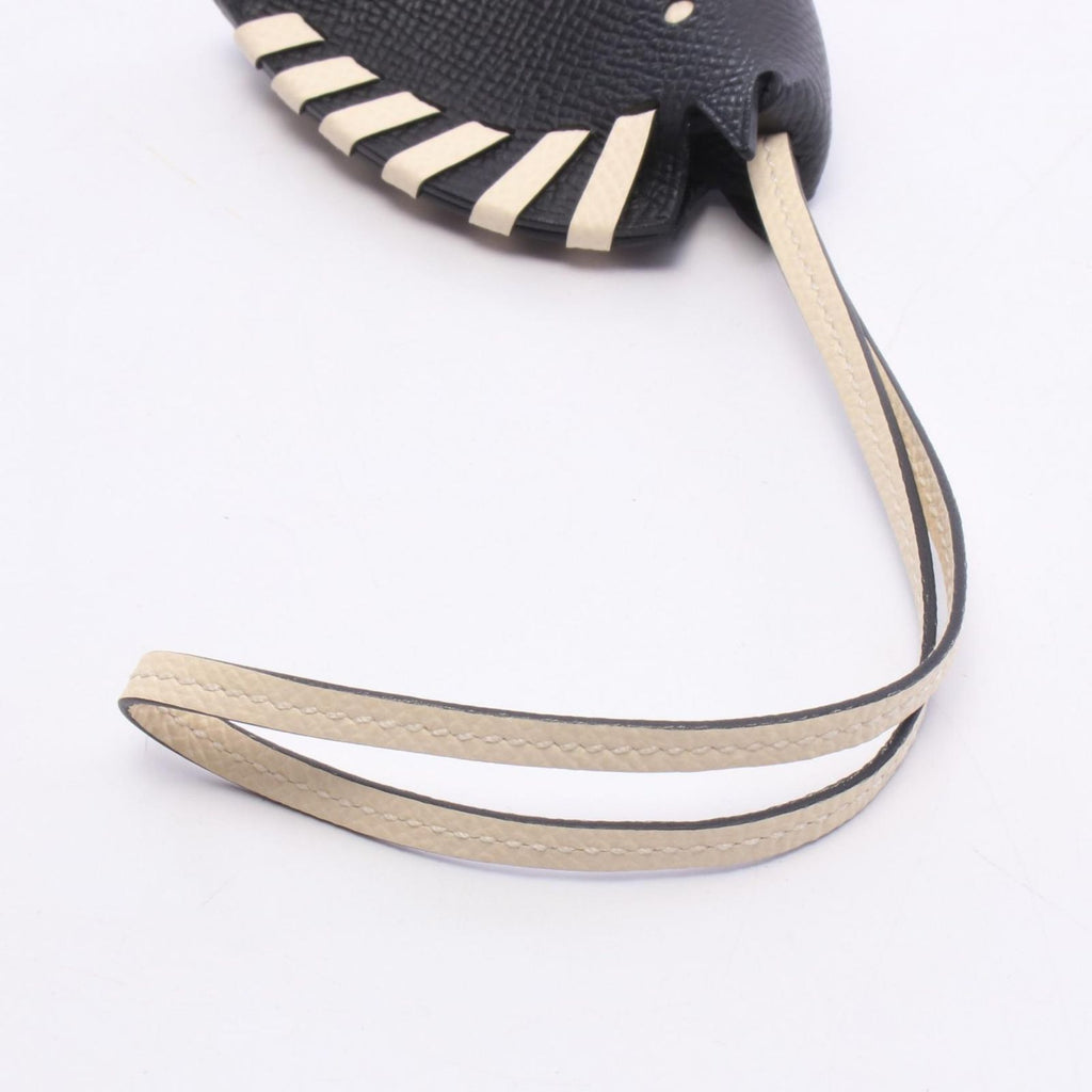 Hermes Charm Cheval Tresse Cles Black Keychain — view 4