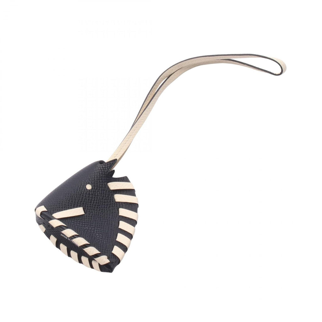Hermes Charm Cheval Tresse Cles Black Keychain