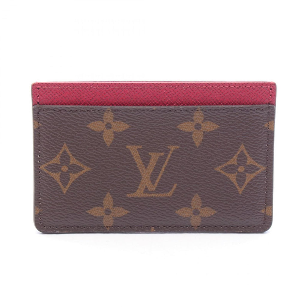 Louis Vuitton Card Case Porte Cartes Simple Fuchsia Leather