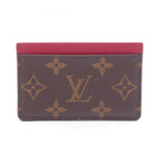 Louis Vuitton Card Case Porte Cartes Simple Fuchsia Leather