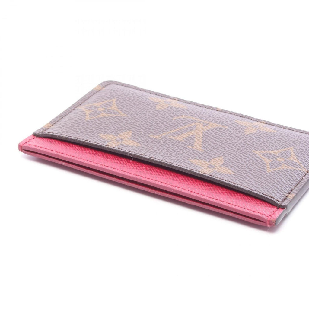 Louis Vuitton Card Case Porte Cartes Simple Fuchsia Leather — view 3