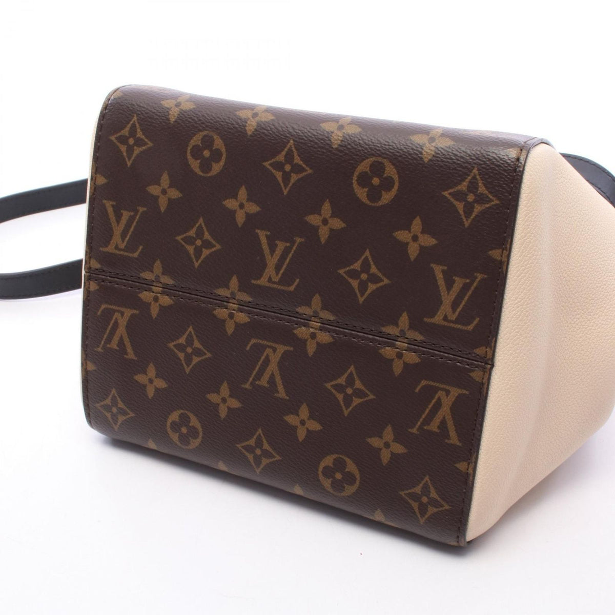 Louis Vuitton Tote Bag Fold PM 2-Way Cerise Cream Noir Leather — view 7