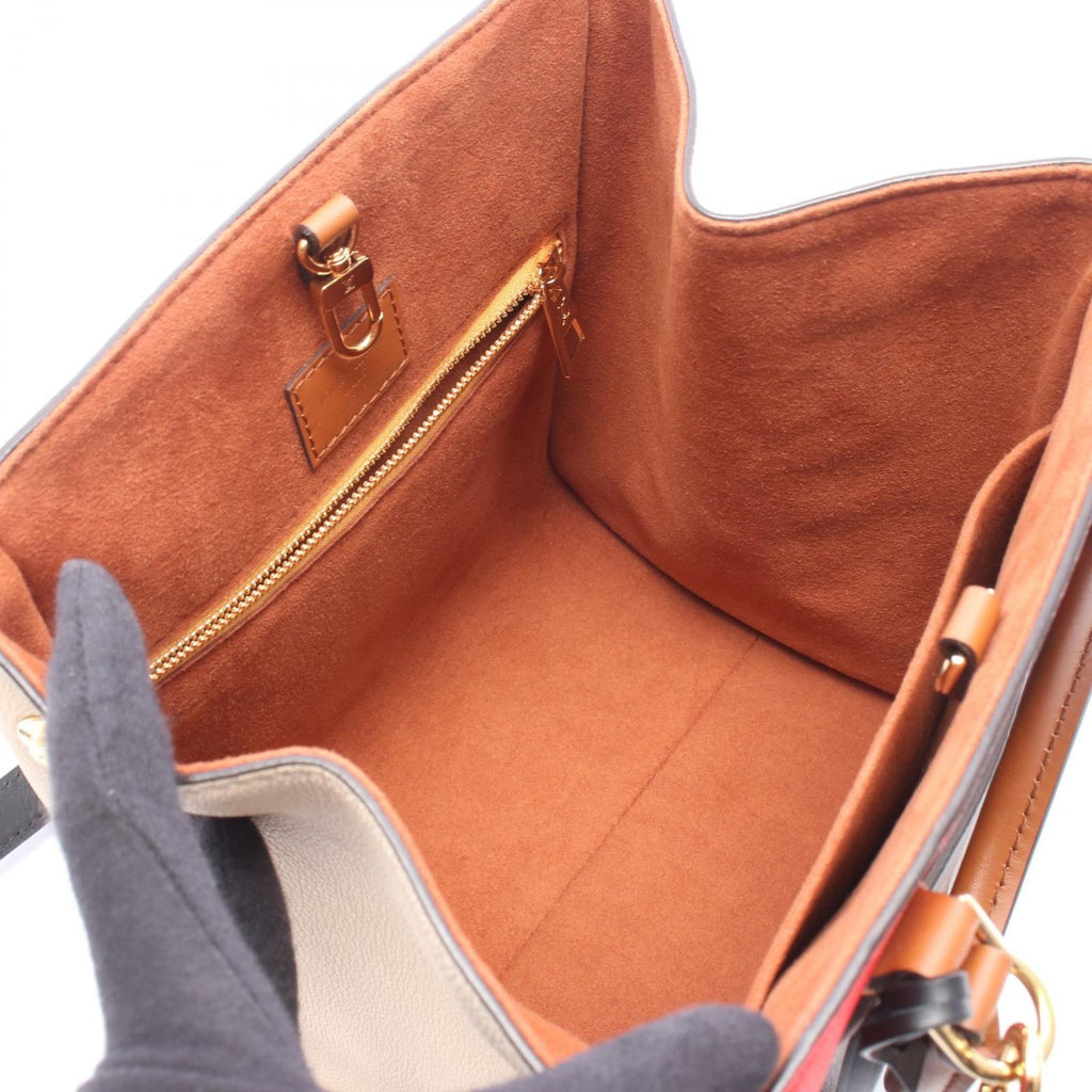 Louis Vuitton Tote Bag Fold PM 2-Way Cerise Cream Noir Leather — view 3