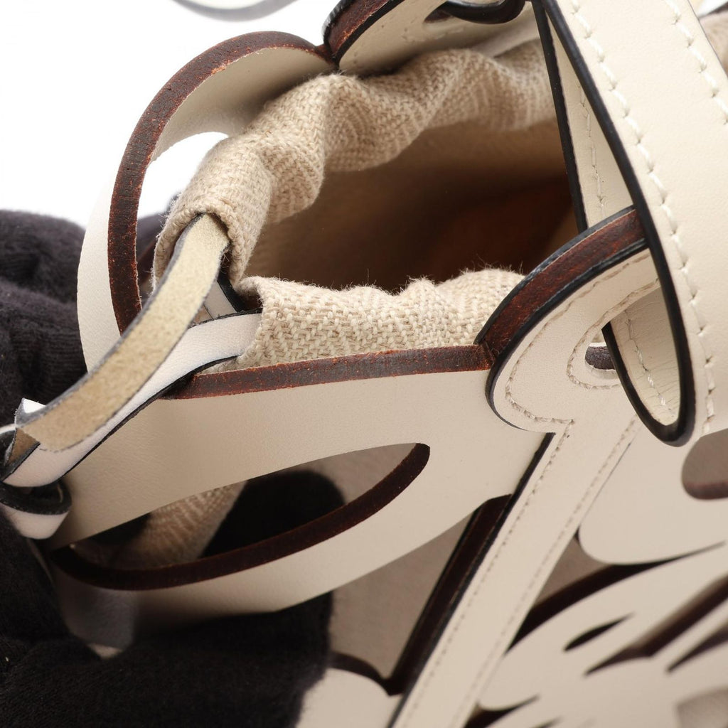 Loewe Tote Bag Anagram Cutout White Natural Leather — view 8