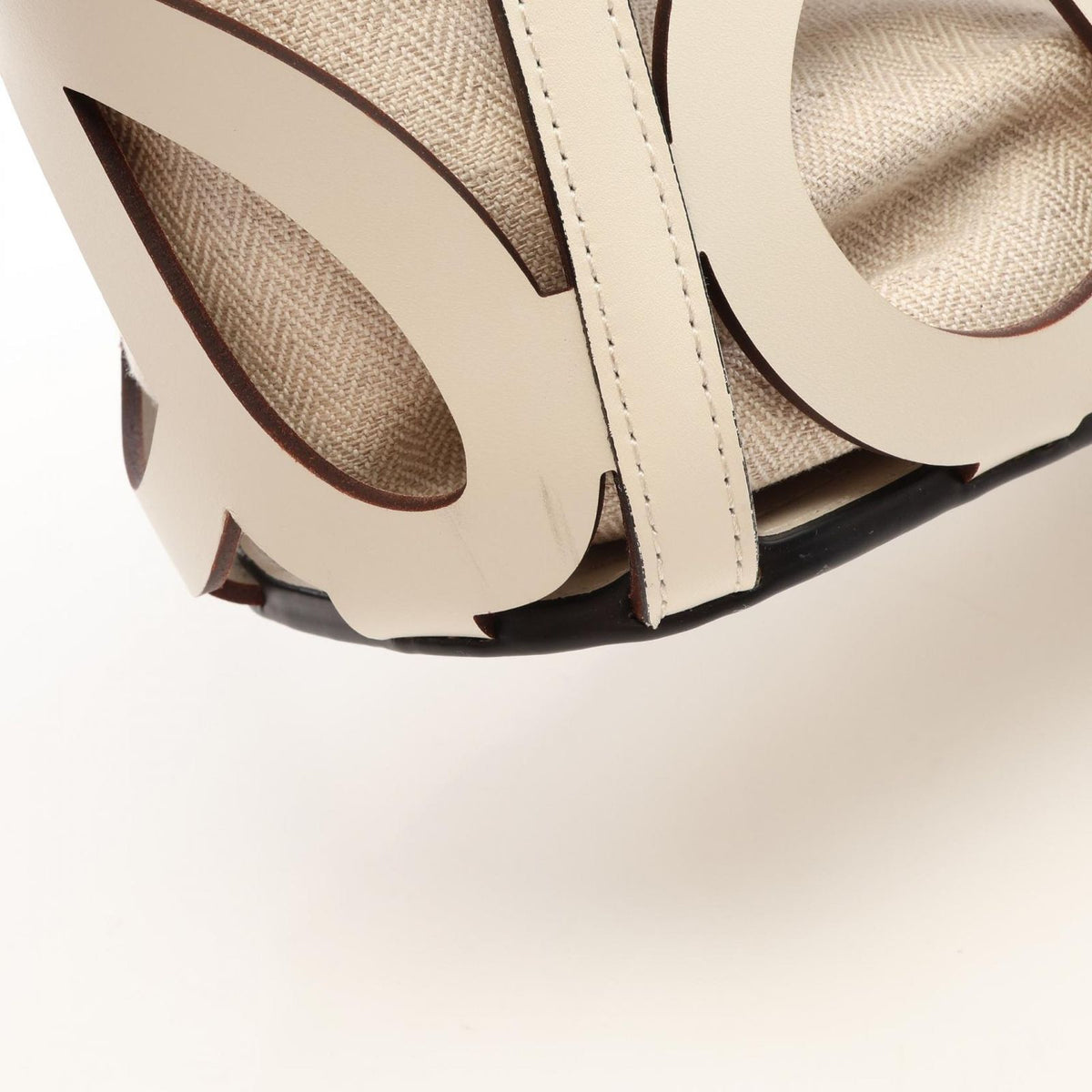 Loewe Tote Bag Anagram Cutout White Natural Leather — view 7