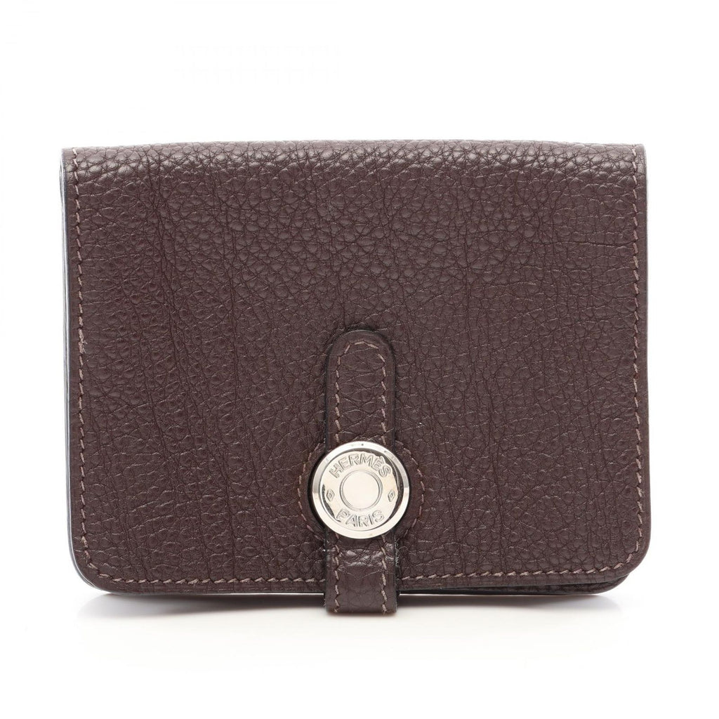 Hermes Card Case Dogon Chocolat Leather