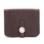 Hermes Card Case Dogon Chocolat Leather