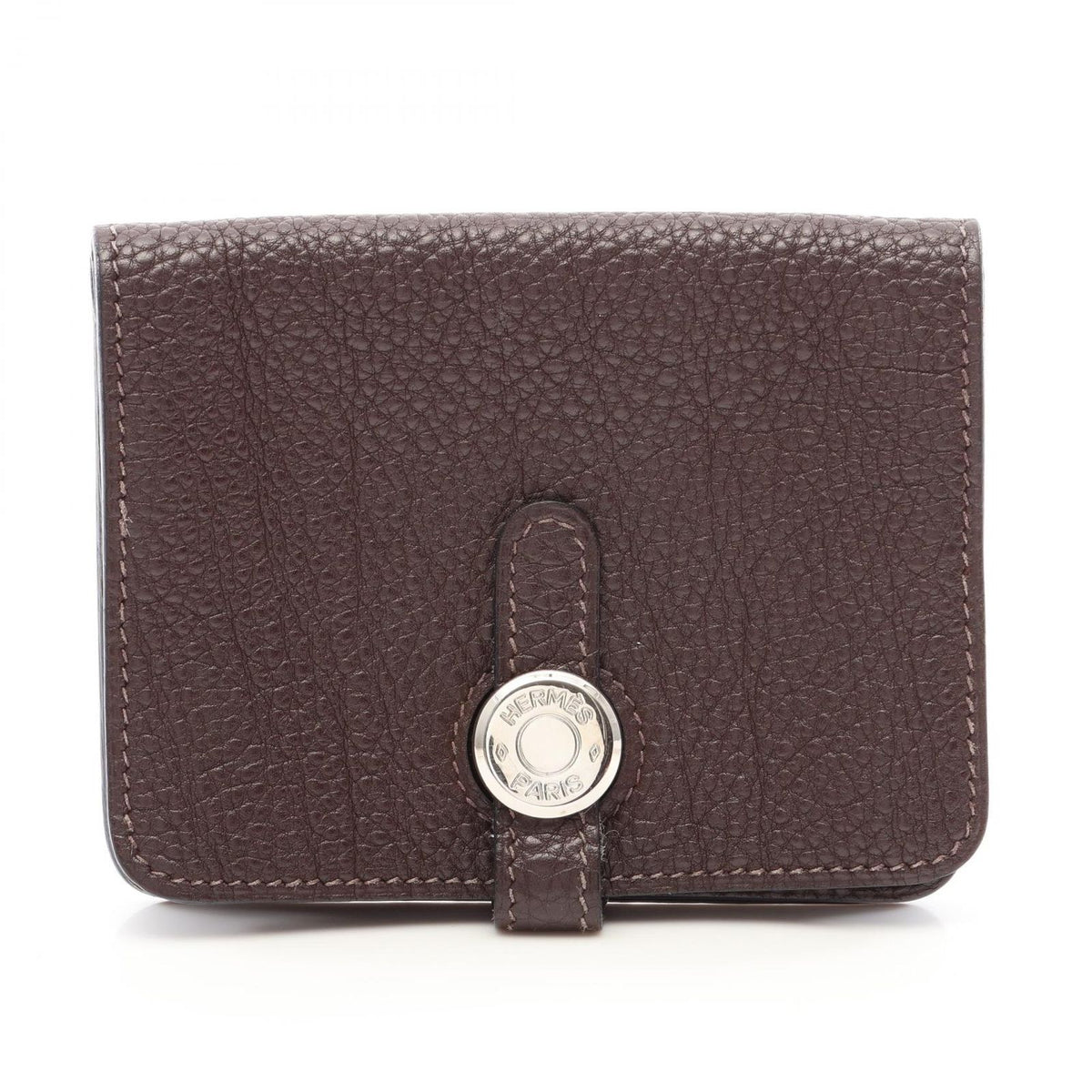 Hermes Card Case Dogon Chocolat Leather