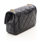 Chanel Shoulder Bag Quilted Black Lambskin Mini Chain — view 2