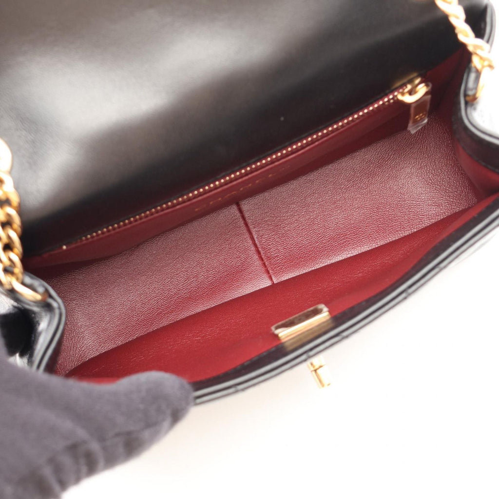 Chanel Shoulder Bag Quilted Black Lambskin Mini Chain — view 3