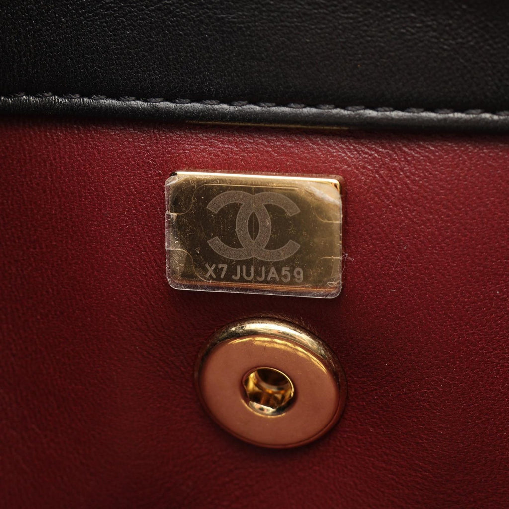 Chanel Shoulder Bag Quilted Black Lambskin Mini Chain — view 5