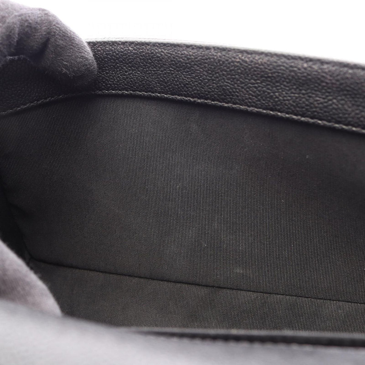 Chanel Shoulder Bag Boy Black Caviar Leather Chain — view 7