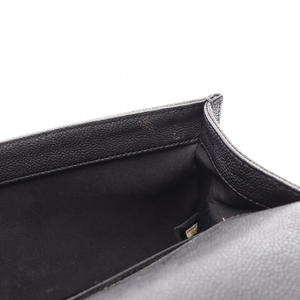 Chanel Shoulder Bag Boy Black Caviar Leather Chain — view 6