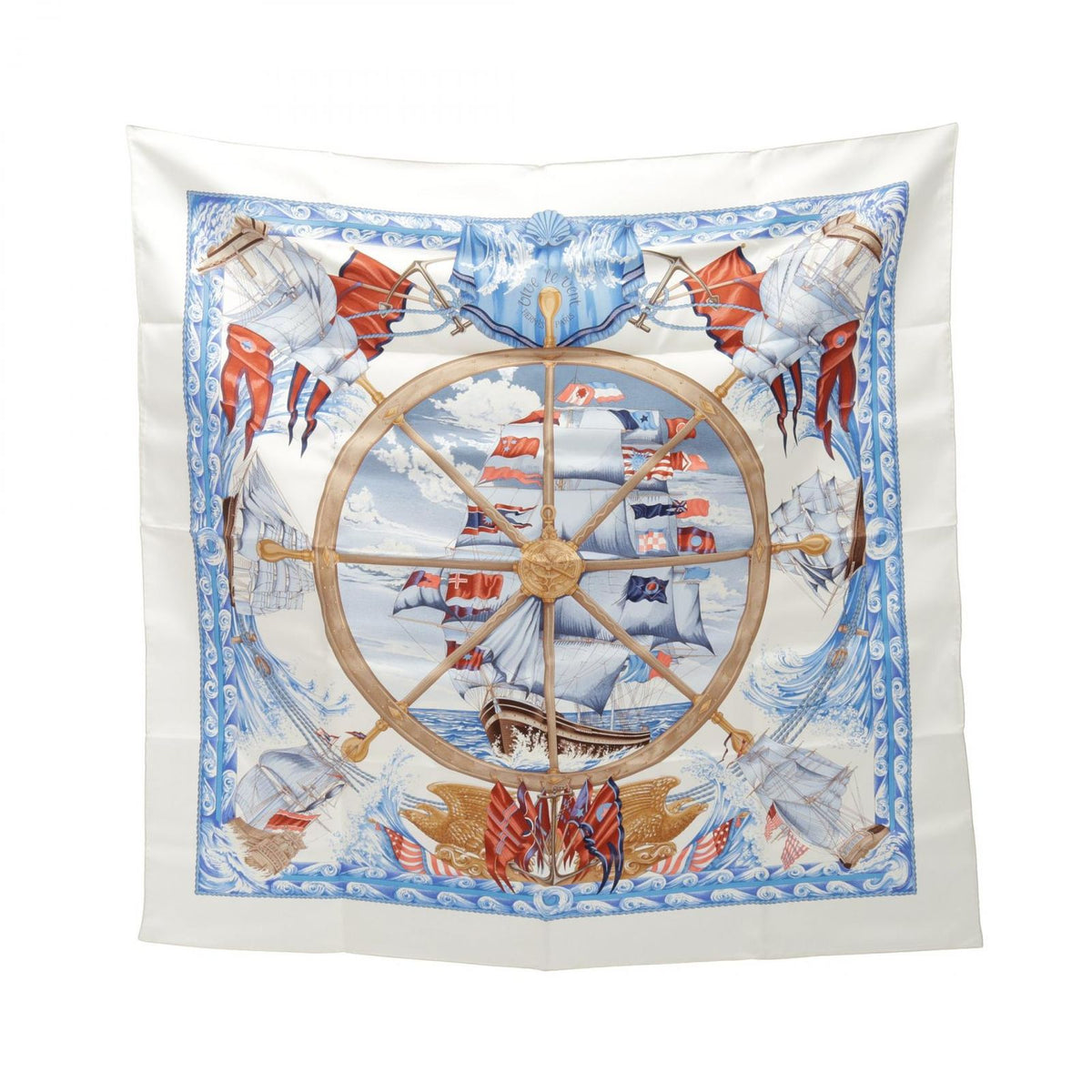 Hermes Scarf Carre 90 Vive le Vent Silk