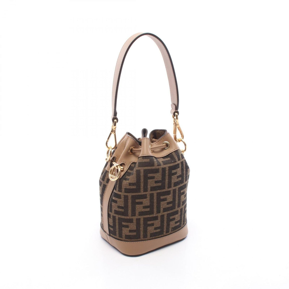 Fendi Mini Mon Tresor Zucca Canvas Leather Shoulder Bag — view 2