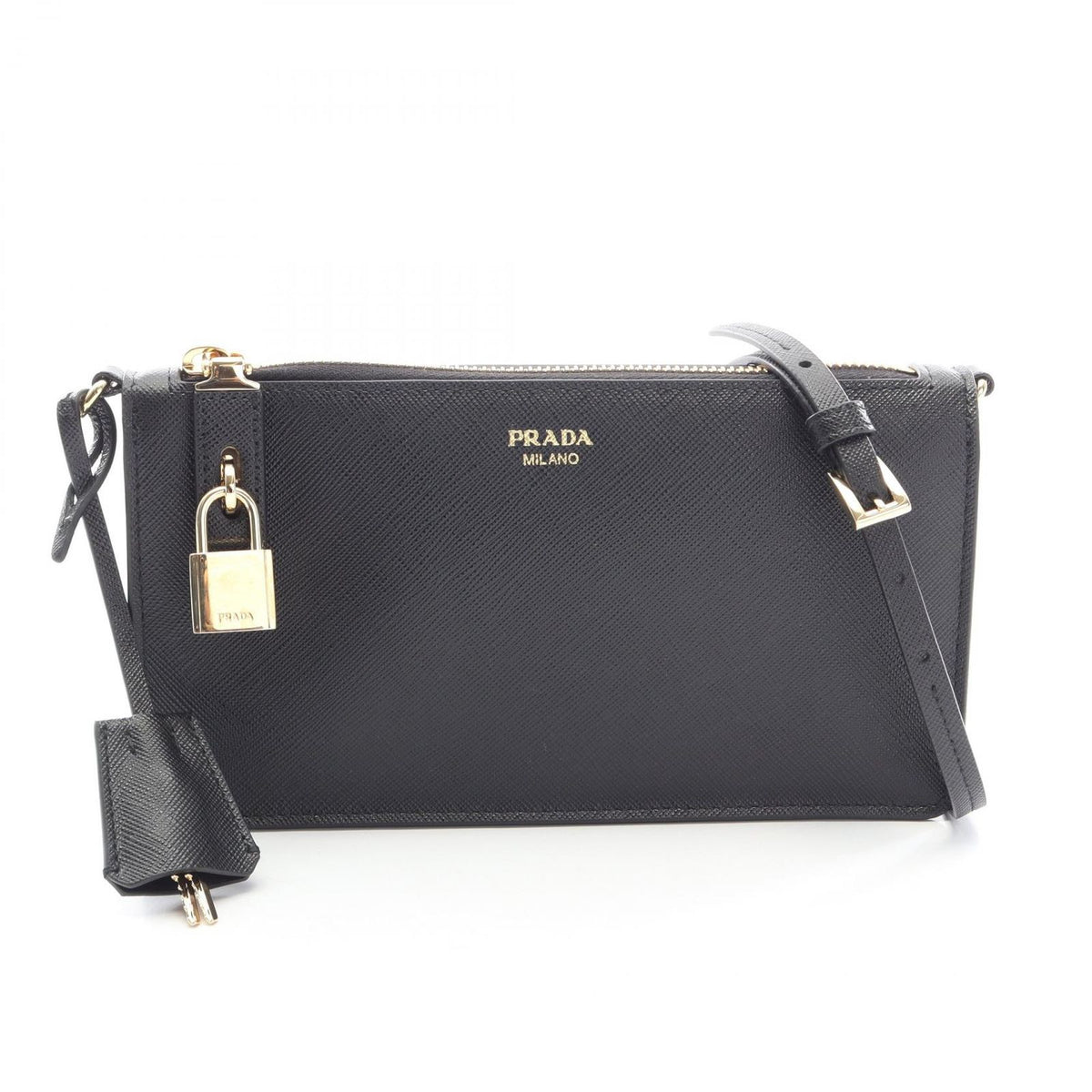 Prada Shoulder Bag Smartphone Pouch Saffiano Leather
