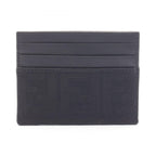 Fendi Card Case FF Jacquard Canvas Leather