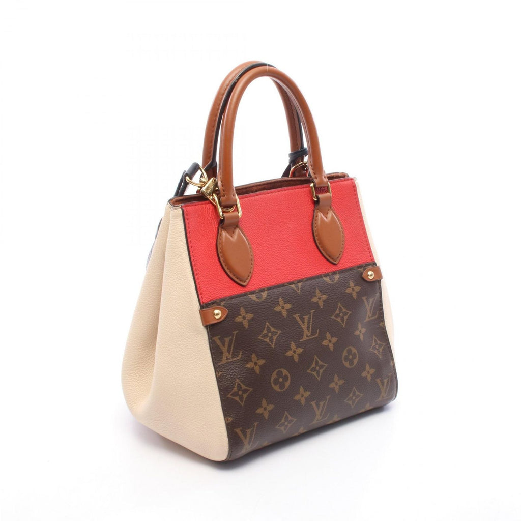 Louis Vuitton Tote Bag Fold PM Monogram Cerise Cream Noir 2-Way — view 2