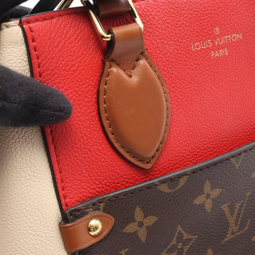 Louis Vuitton Tote Bag Fold PM Monogram Cerise Cream Noir 2-Way — view 8