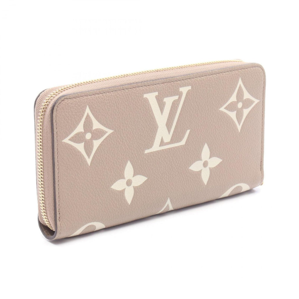 Louis Vuitton Round Wallet Zippy Bicolor Monogram Empreinte Tourterelle Cream — view 2