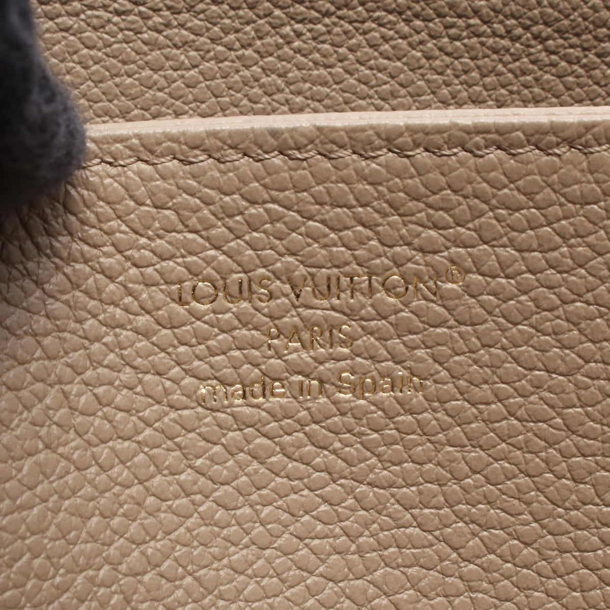Louis Vuitton Round Wallet Zippy Bicolor Monogram Empreinte Tourterelle Cream — view 4