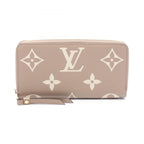 Louis Vuitton Round Wallet Zippy Bicolor Monogram Empreinte Tourterelle Cream