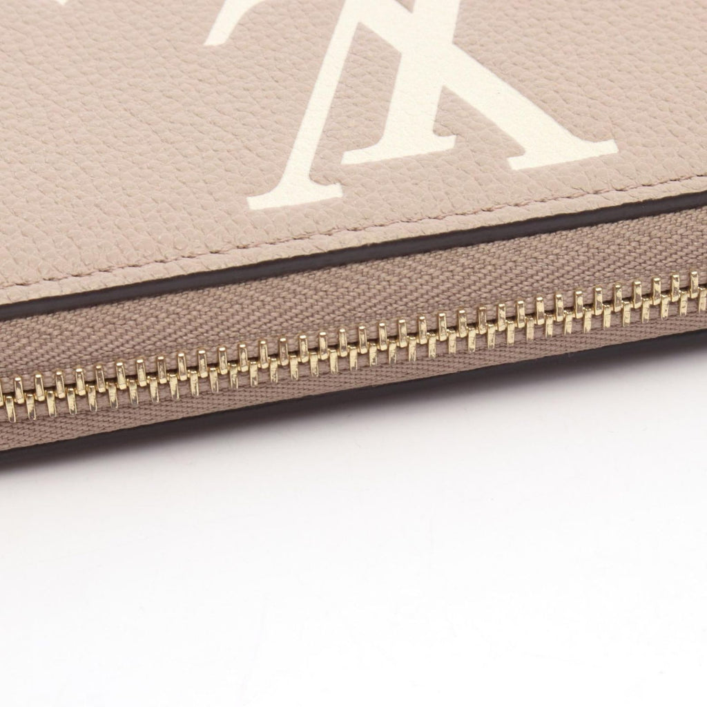 Louis Vuitton Round Wallet Zippy Bicolor Monogram Empreinte Tourterelle Cream — view 8