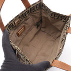 Fendi Handbag Zucchino Beige Canvas Leather Mini Tote — view 3